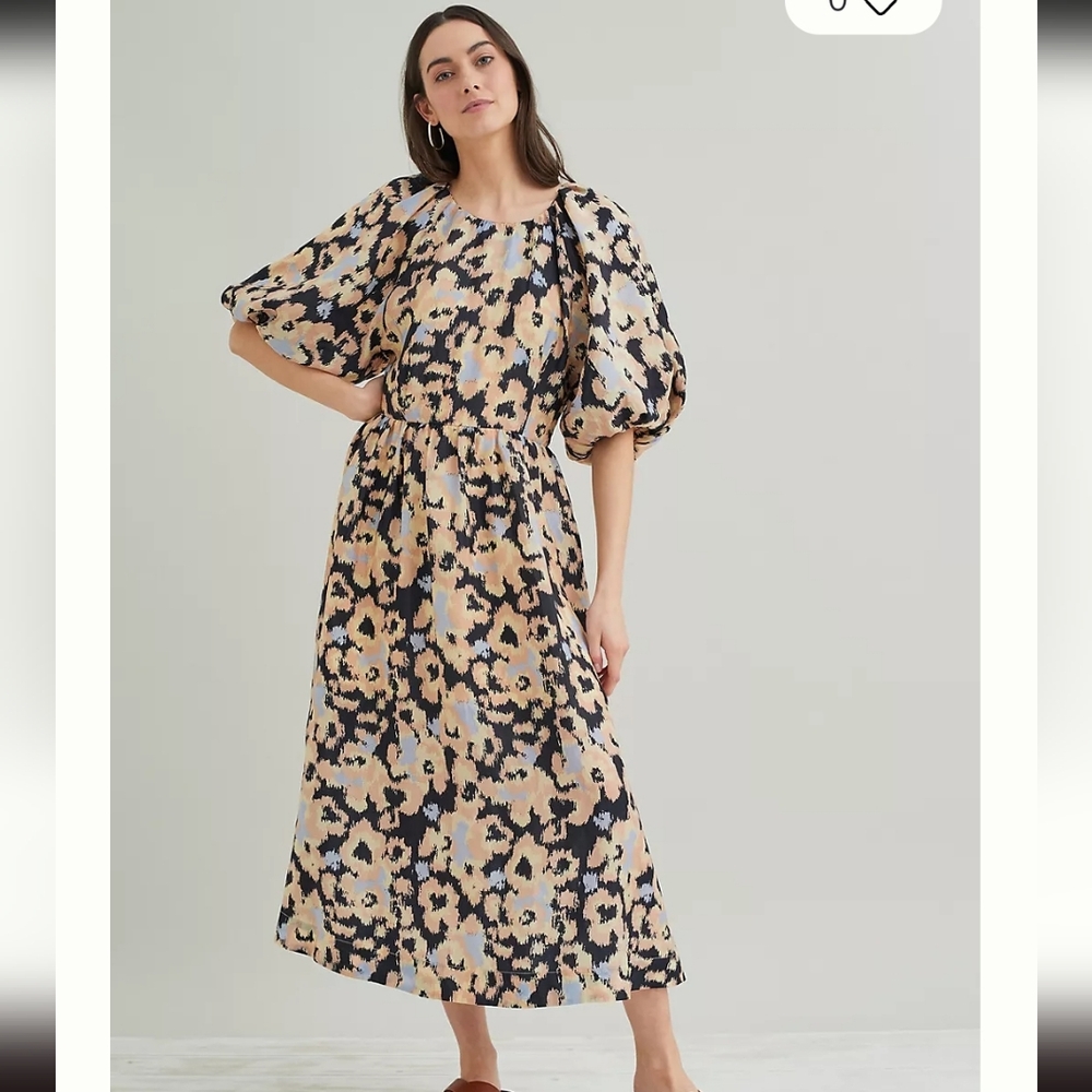 Anthropologie Second Female Ruth Recycled Midi Dress